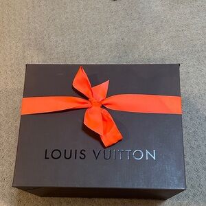 Louis Vuitton Box with Vibrant Orange Ribbon